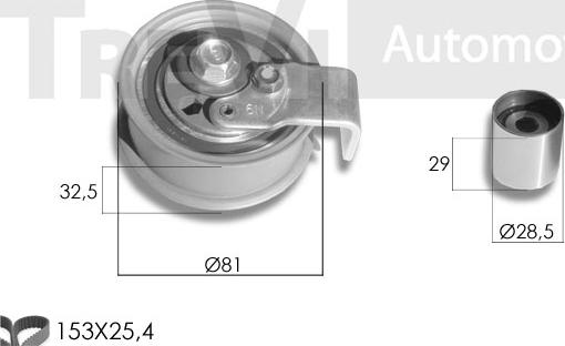 Trevi Automotive KD1058 - Zobsiksnas komplekts adetalas.lv