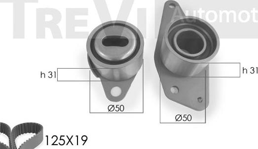 Trevi Automotive KD1008 - Zobsiksnas komplekts adetalas.lv