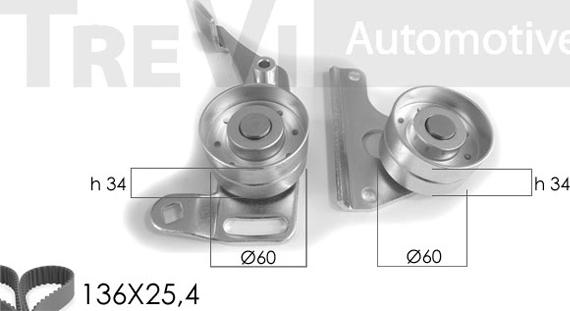 Trevi Automotive KD1003 - Zobsiksnas komplekts adetalas.lv