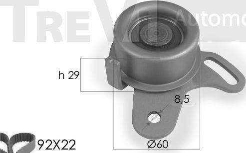 Trevi Automotive KD1033 - Zobsiksnas komplekts adetalas.lv