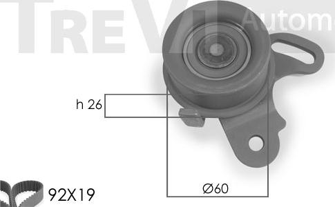 Trevi Automotive KD1032 - Zobsiksnas komplekts adetalas.lv