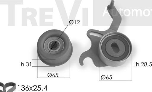 Trevi Automotive KD1074 - Zobsiksnas komplekts adetalas.lv