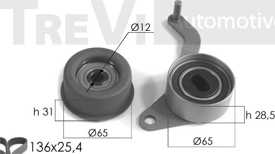 Trevi Automotive KD1076 - Zobsiksnas komplekts adetalas.lv