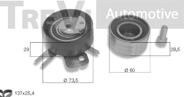 Trevi Automotive KD1070 - Zobsiksnas komplekts adetalas.lv