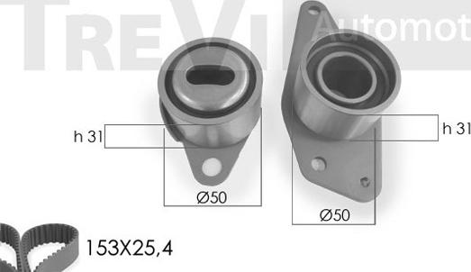 Trevi Automotive KD1196 - Zobsiksnas komplekts adetalas.lv