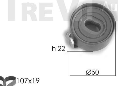 Trevi Automotive KD1143 - Zobsiksnas komplekts adetalas.lv