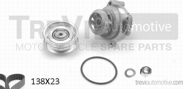 Trevi Automotive KD1158HP - Ūdenssūknis + Zobsiksnas komplekts adetalas.lv