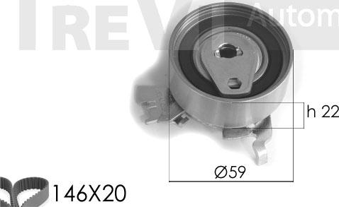 Trevi Automotive KD1169 - Zobsiksnas komplekts adetalas.lv