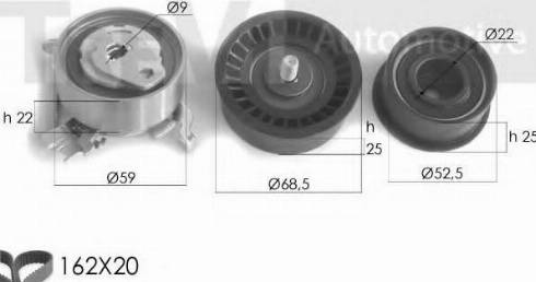 Trevi Automotive KD1168 - Zobsiksnas komplekts adetalas.lv