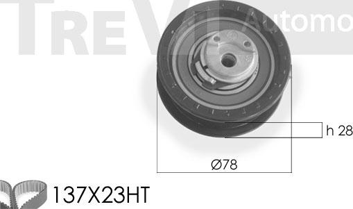 Trevi Automotive KD1175 - Zobsiksnas komplekts adetalas.lv