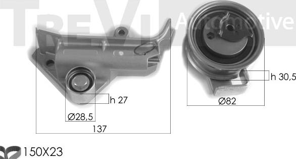 Trevi Automotive KD1347 - Zobsiksnas komplekts adetalas.lv