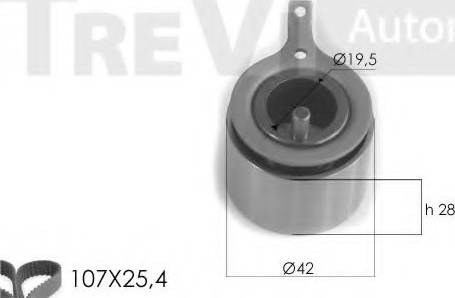 Trevi Automotive KD1353 - Zobsiksnas komplekts adetalas.lv