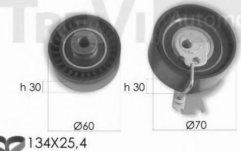 Trevi Automotive KD1364 - Zobsiksnas komplekts adetalas.lv