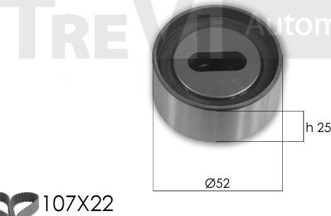 Trevi Automotive KD1308 - Zobsiksnas komplekts adetalas.lv