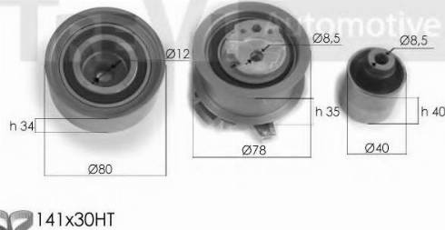 Trevi Automotive KD1314 - Zobsiksnas komplekts adetalas.lv