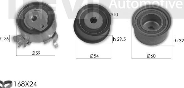 Trevi Automotive KD1384 - Zobsiksnas komplekts adetalas.lv