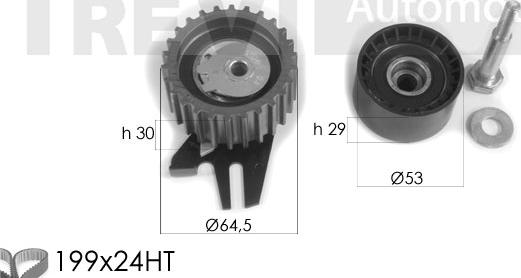 Trevi Automotive KD1331 - Zobsiksnas komplekts adetalas.lv