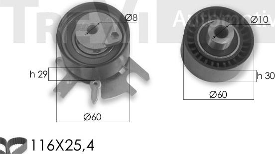 Trevi Automotive KD1320 - Zobsiksnas komplekts adetalas.lv