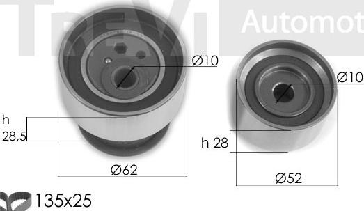 Trevi Automotive KD1379 - Zobsiksnas komplekts adetalas.lv