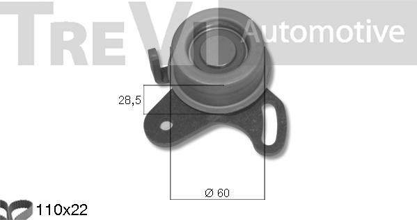 Trevi Automotive KD1371 - Zobsiksnas komplekts adetalas.lv