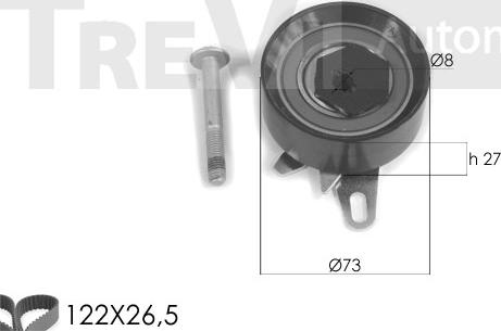 Trevi Automotive KD1262 - Zobsiksnas komplekts adetalas.lv