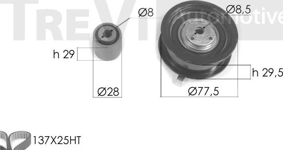 Trevi Automotive KD1206 - Zobsiksnas komplekts adetalas.lv