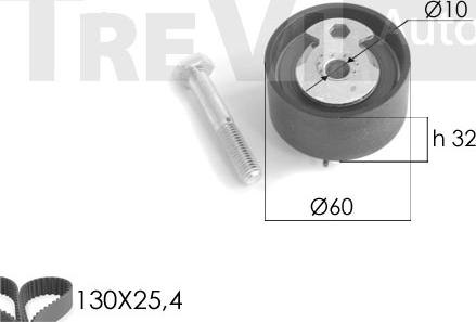 Trevi Automotive KD1201 - Zobsiksnas komplekts adetalas.lv