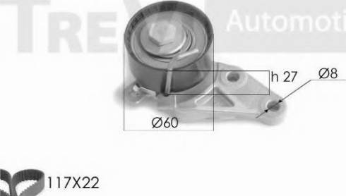 Trevi Automotive KD1203 - Zobsiksnas komplekts adetalas.lv