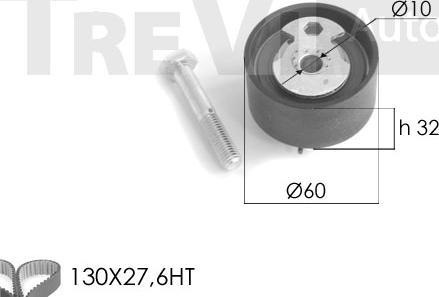 Trevi Automotive KD1202 - Zobsiksnas komplekts adetalas.lv