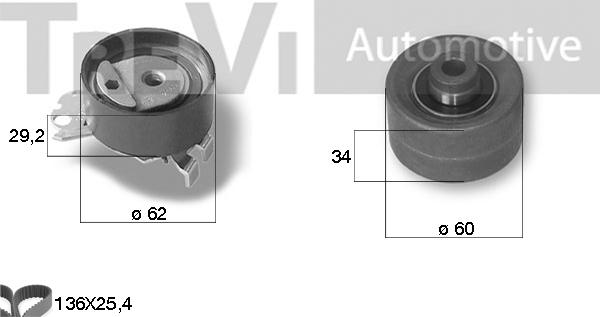 Trevi Automotive KD1210 - Zobsiksnas komplekts adetalas.lv