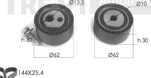 Trevi Automotive KD1213 - Zobsiksnas komplekts adetalas.lv