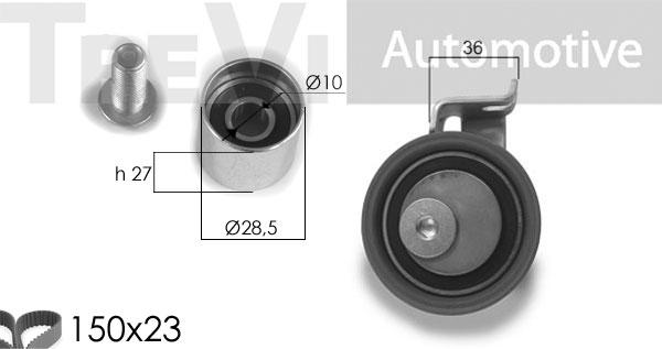 Trevi Automotive KD1285 - Zobsiksnas komplekts adetalas.lv