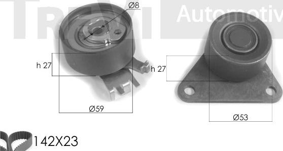 Trevi Automotive KD1234 - Zobsiksnas komplekts adetalas.lv