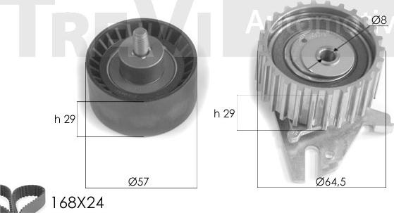 Trevi Automotive KD1232 - Zobsiksnas komplekts adetalas.lv