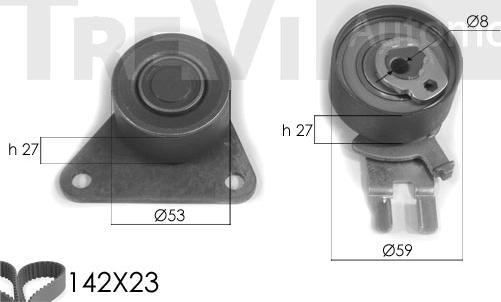 Trevi Automotive KD1237 - Zobsiksnas komplekts adetalas.lv