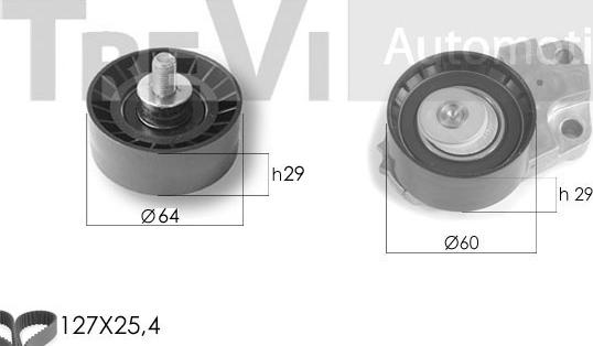 Trevi Automotive KD1279 - Zobsiksnas komplekts adetalas.lv