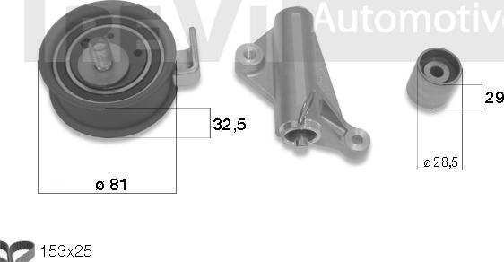 Trevi Automotive KD1276 - Zobsiksnas komplekts adetalas.lv