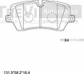 Trevi Automotive PF1509 - Bremžu uzliku kompl., Disku bremzes adetalas.lv