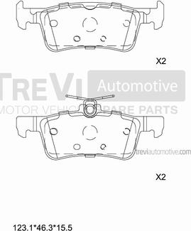 Trevi Automotive PF1515 - Bremžu uzliku kompl., Disku bremzes adetalas.lv