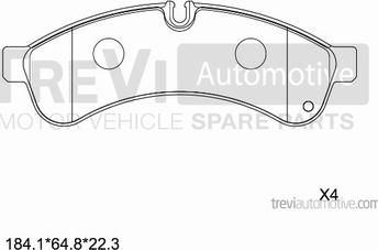 Trevi Automotive PF1658 - Bremžu uzliku kompl., Disku bremzes adetalas.lv