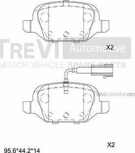 Trevi Automotive PF1066 - Bremžu uzliku kompl., Disku bremzes adetalas.lv