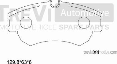 Trevi Automotive PF1037 - Bremžu uzliku kompl., Disku bremzes adetalas.lv