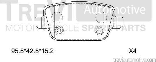 Trevi Automotive PF1310 - Bremžu uzliku kompl., Disku bremzes adetalas.lv