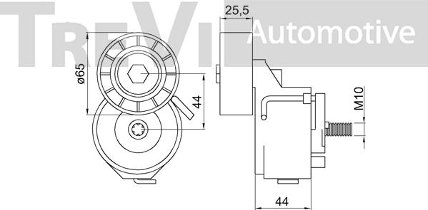 Trevi Automotive TA2258 - Siksnas spriegotājs, Ķīļsiksna adetalas.lv