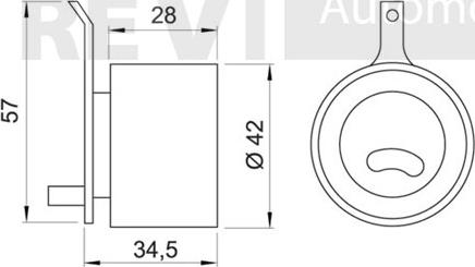 Trevi Automotive TD1465 - Spriegotājrullītis, Gāzu sadales mehānisma piedziņas siksna adetalas.lv