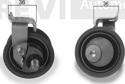 Trevi Automotive TD1016 - Spriegotājrullītis, Gāzu sadales mehānisma piedziņas siksna adetalas.lv