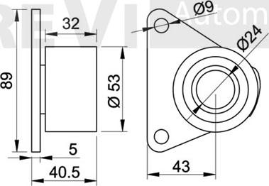 Trevi Automotive TD1162 - Parazīt / Vadrullītis, Zobsiksna adetalas.lv