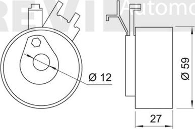 Trevi Automotive TD1306 - Spriegotājrullītis, Gāzu sadales mehānisma piedziņas siksna adetalas.lv