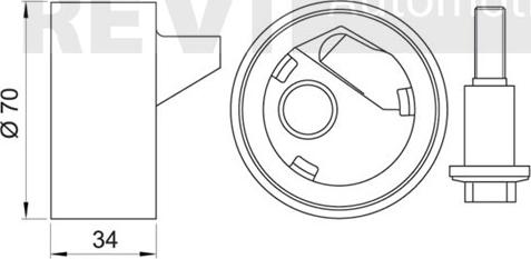 Trevi Automotive TD1320 - Spriegotājrullītis, Gāzu sadales mehānisma piedziņas siksna adetalas.lv