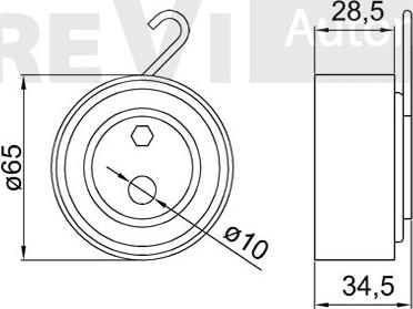 Trevi Automotive TD1734 - Spriegotājrullītis, Gāzu sadales mehānisma piedziņas siksna adetalas.lv